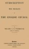 [Gutenberg 63738] • Subscription the disgrace of the English Church [1st edition]